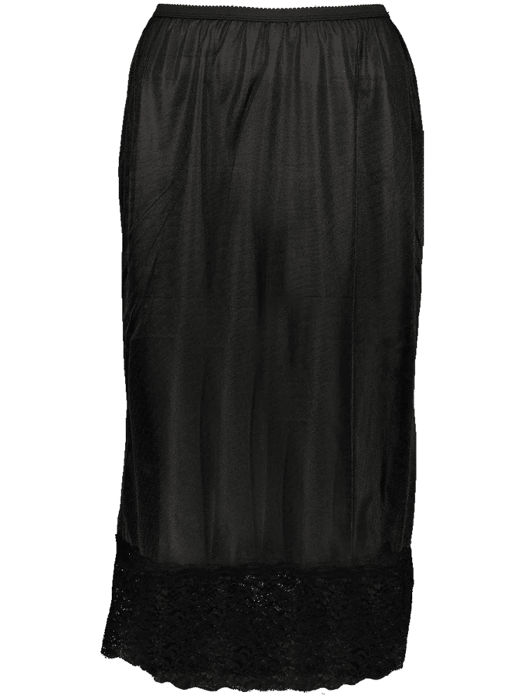 Black Lace Trim Half Slip 74Cm (1)