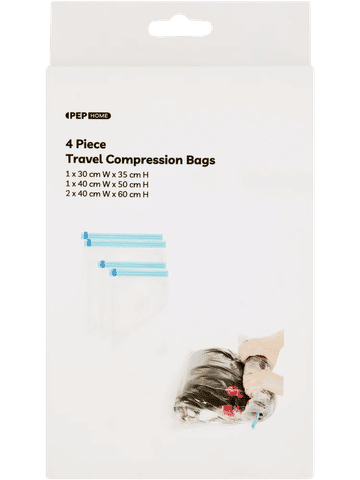 4 Piece Travel Compression Bags