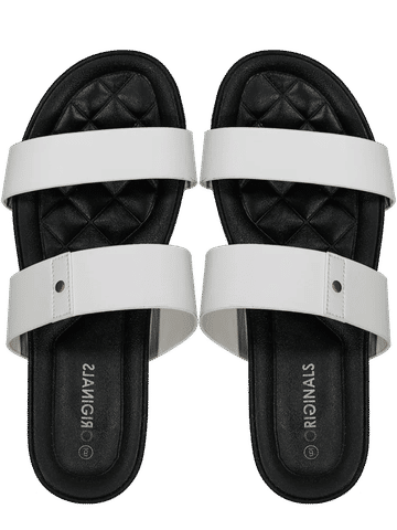 White Comfort Mule Sandals