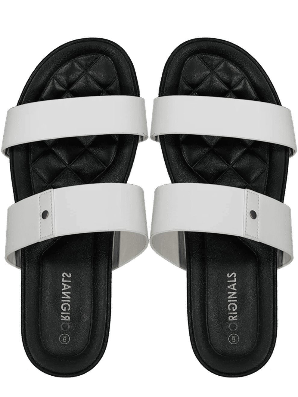 White Comfort Mule Sandals