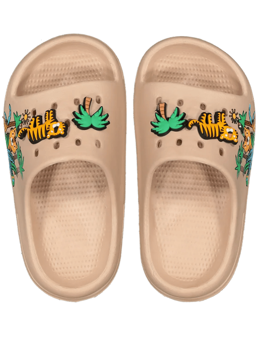 Jungle Print Moulded Slide Sandals