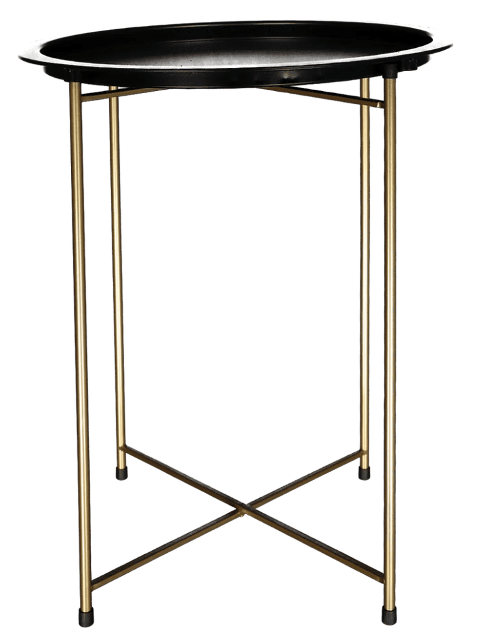 Round Gold And Black Metal Table