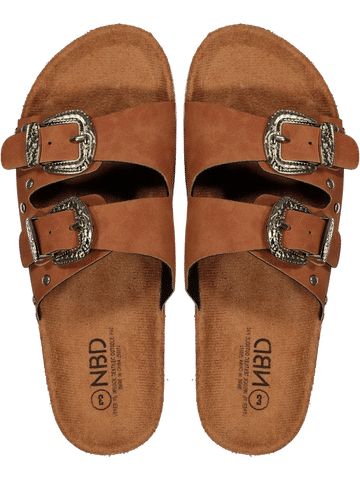 Brown Double Strap Sandals