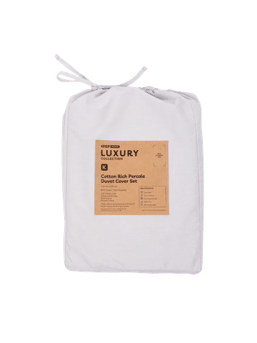 Luxury Collection Cotton Rich Percale Duvet Cover Set King