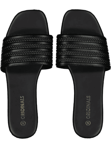 Black Flat Sandals
