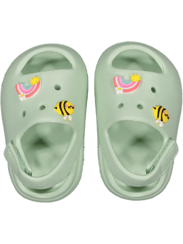 Green Slingback Moulded Sandals