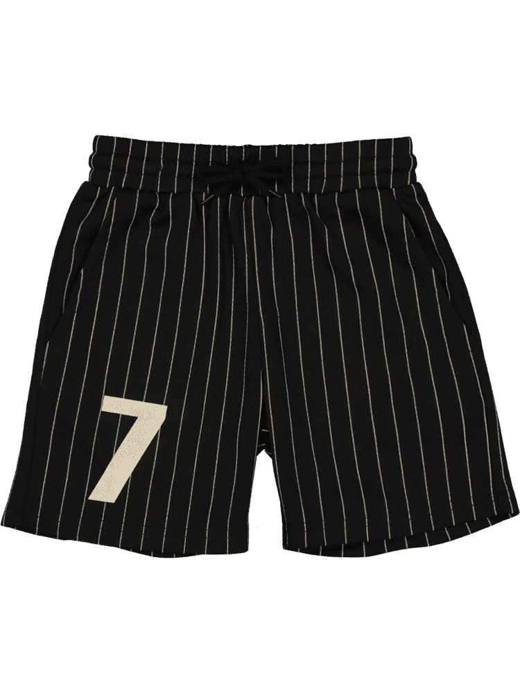 Black Striped Active Shorts