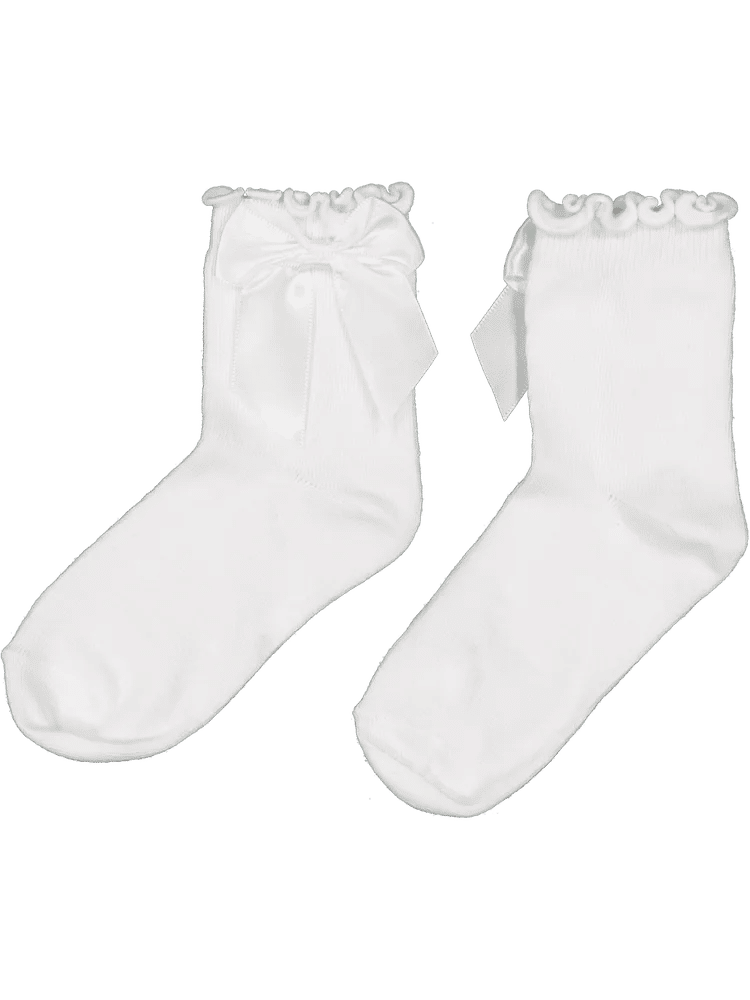White Ribbon Bobby Socks