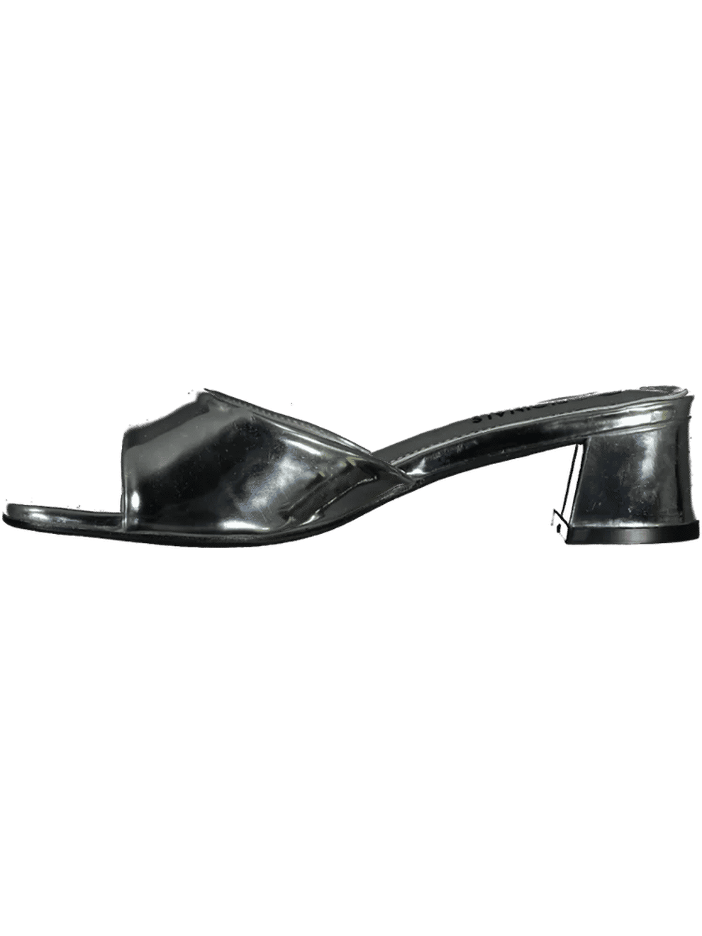 Silver Shiny Mule Heel (1)