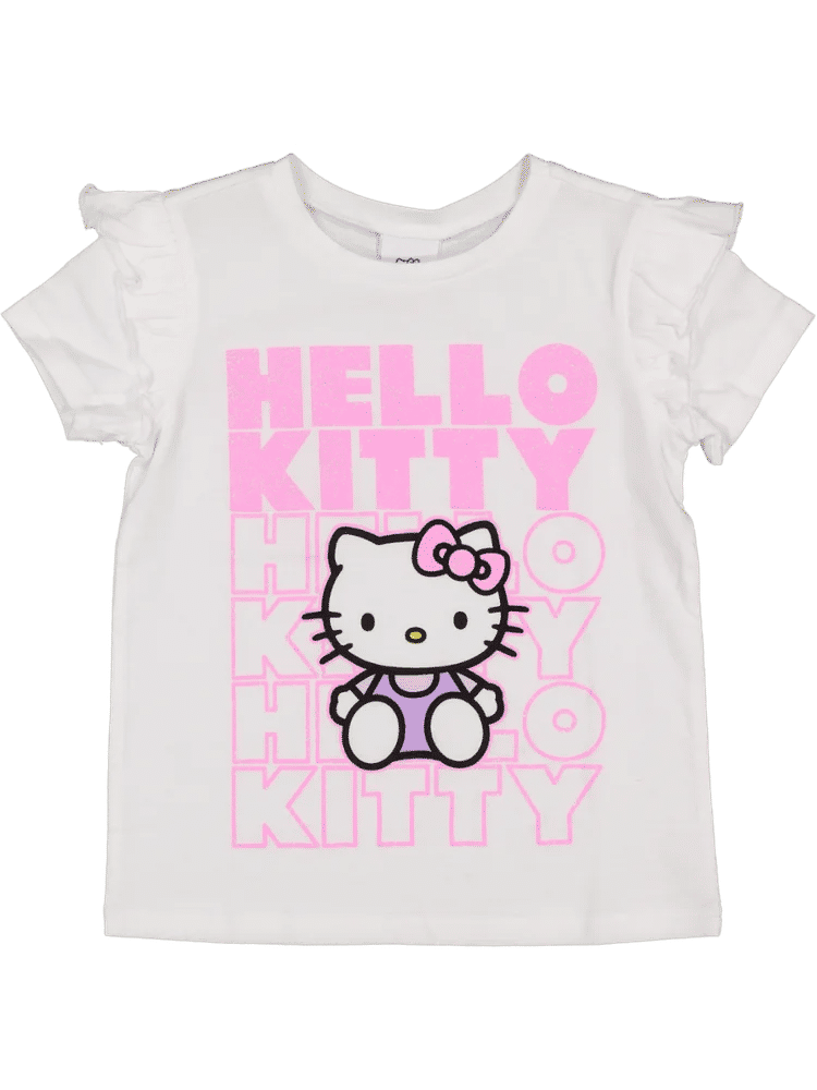 White Hello Kitty Flared Top