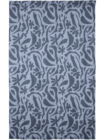 Grey Abstract Unlined Taped Microfibre Curtain