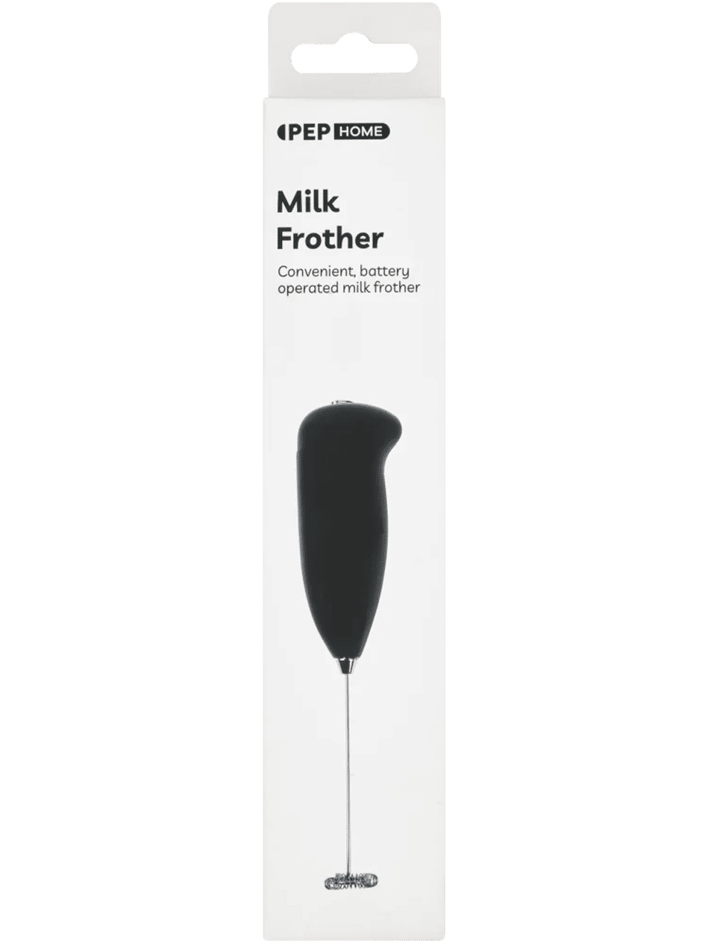 Black Stainless Steel Milk Frother (1)