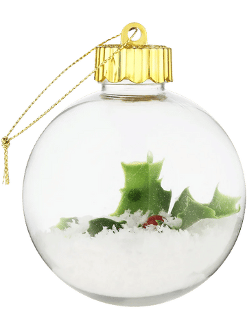 Transparent Bauble 100x75x75mm