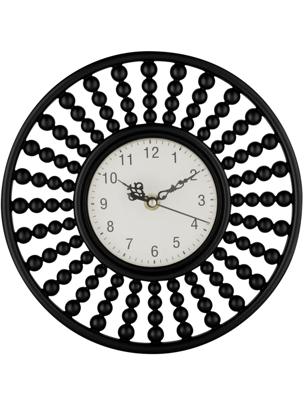 Black Decorative Bobble Design Clock