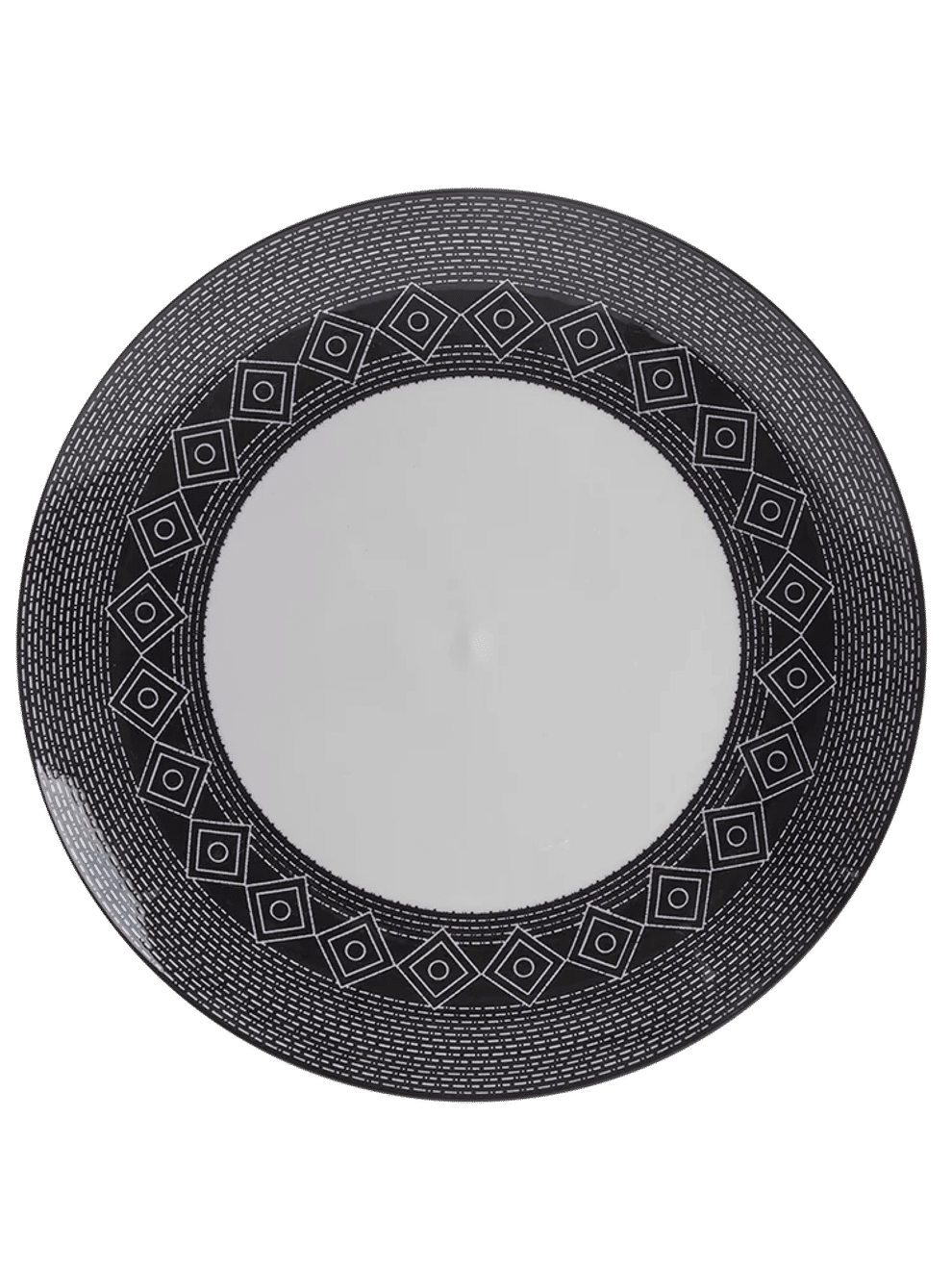 Black and White Dinner Plate