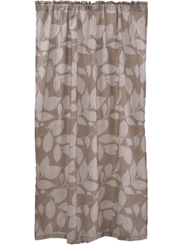 Leaves Printed Unlined Microfiber Curtain 140x218cm