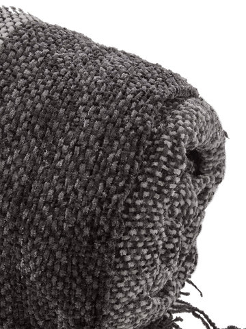 Chenille Grey And Cream