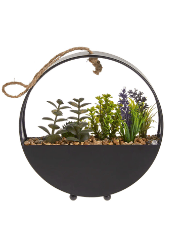 Black Metal Hanging Plant