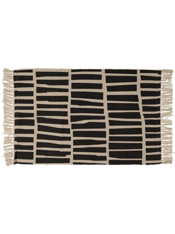 Medium Black Printed Rug 70c110cm