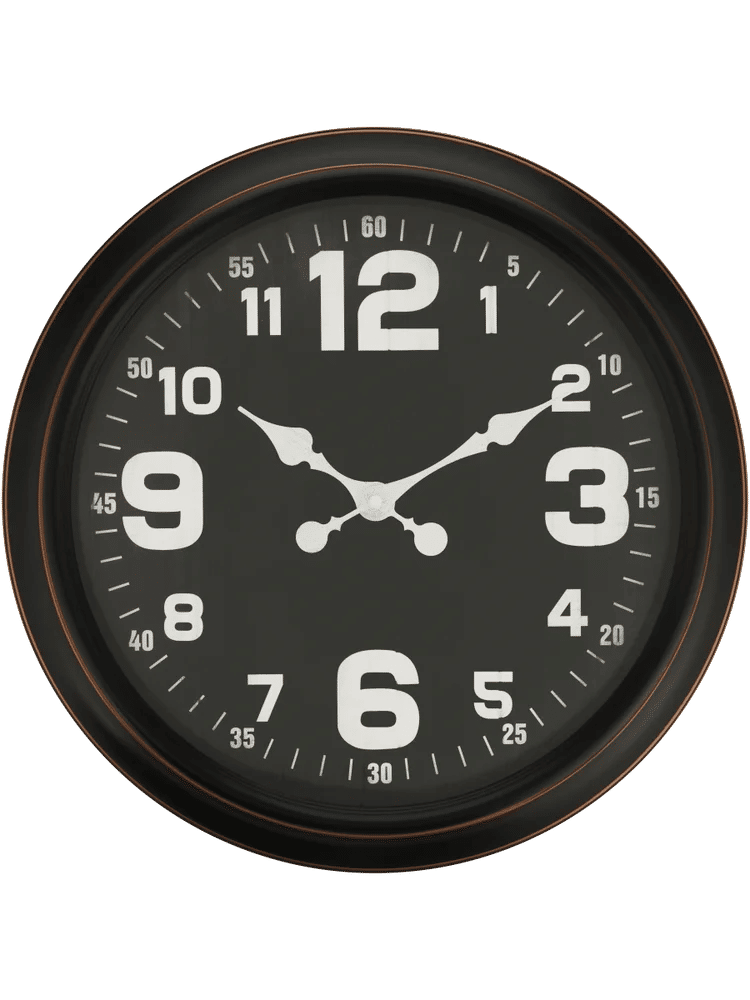 Black On Black Clock