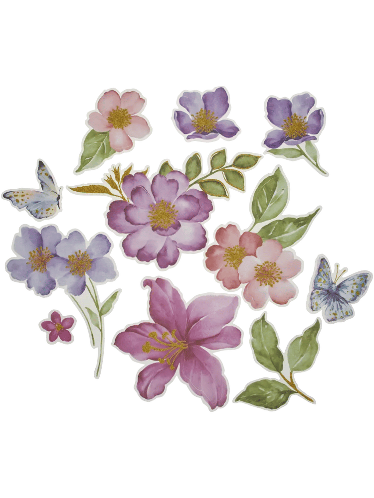 10 Piece 3D Flower Wall Stickers