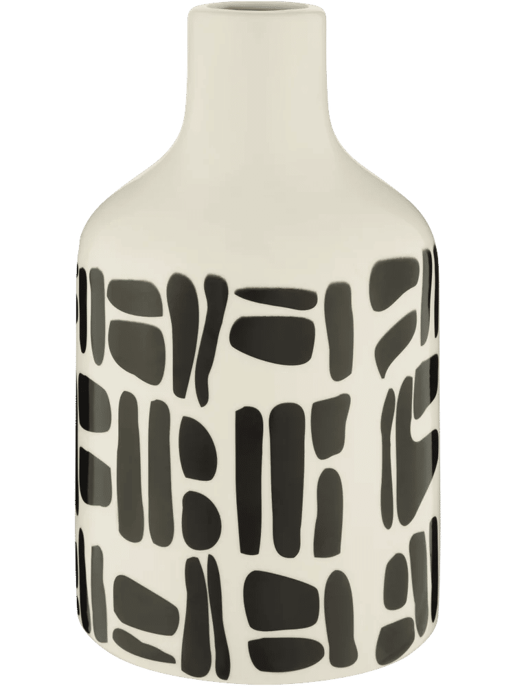 Black and White Print Vase