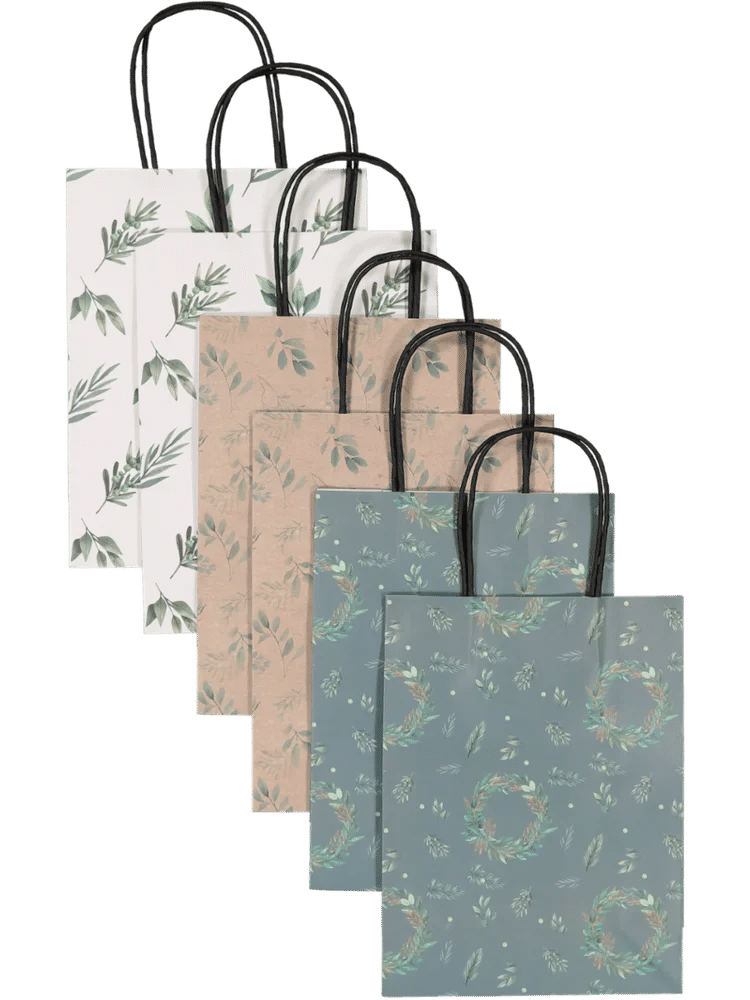 6 Pack Christmas Gift Bags