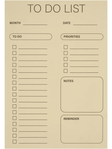 To Do List Notepad