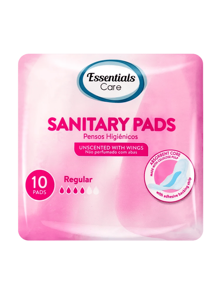 Essential Care San Pad Wings 10s Unscented