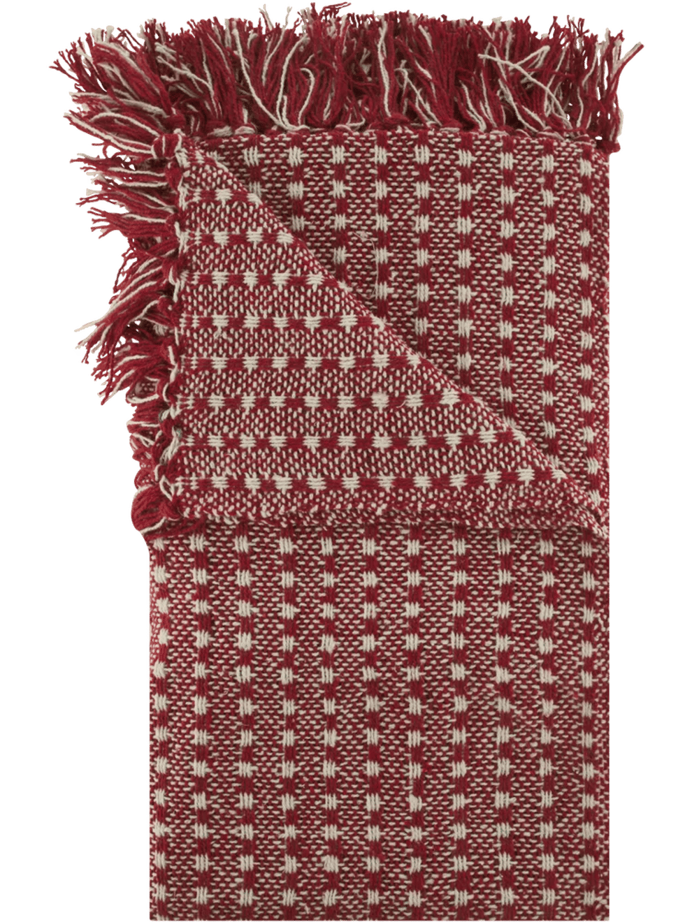 Red Cotton Rich Throw Blanket
