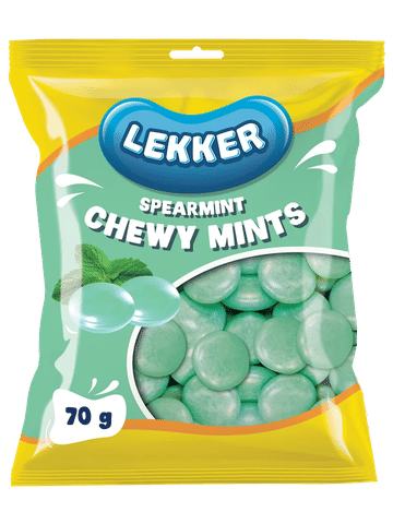Lekker Spearmint Chewy Mints 70g Sweets