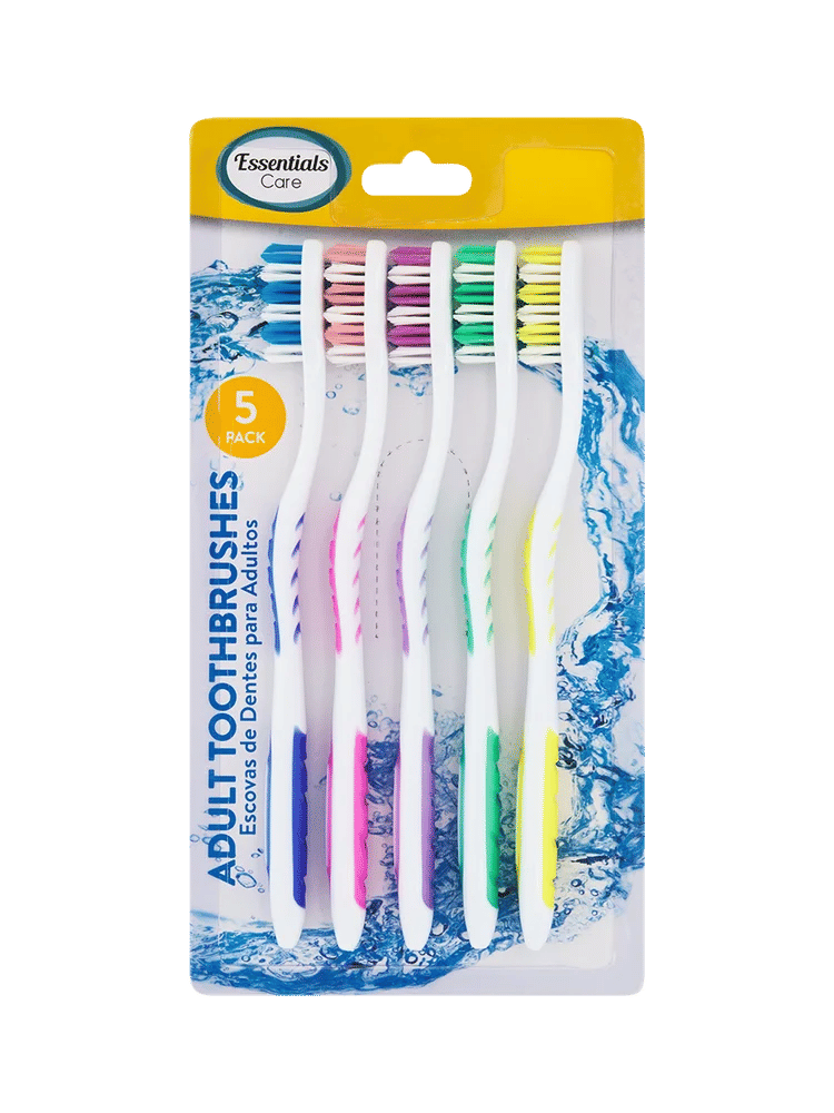Essentials Care 5 Pack Toothbrushes