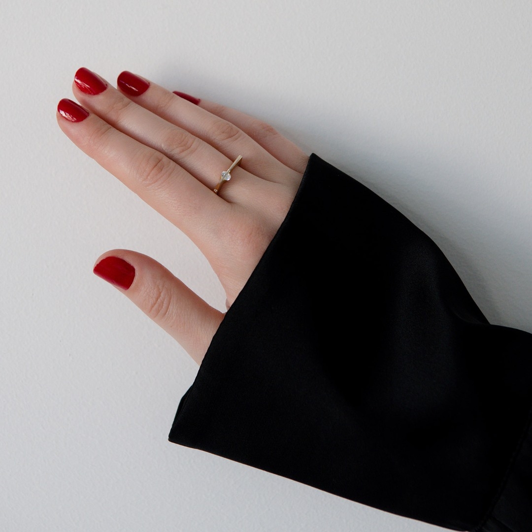 inel din aur galben de 18K cu Diamante naturale Round Brilliant  2