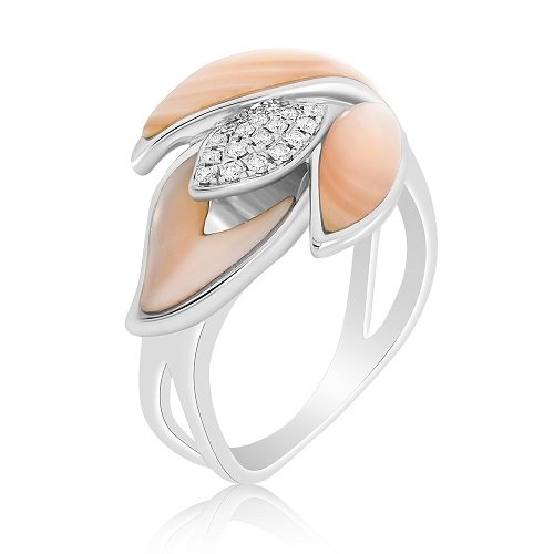 Inel cu Diamante și Sidef