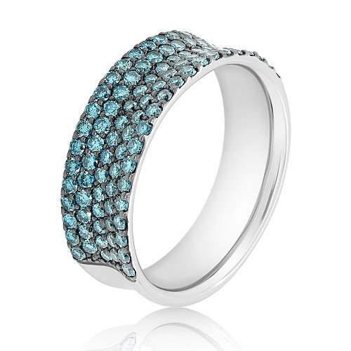 Inel din aur alb de 18K cu Diamante naturale