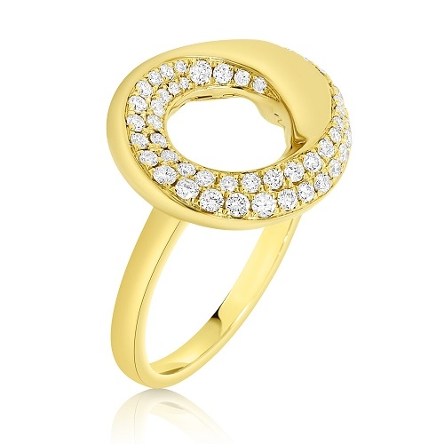 Inel din aur galben de 18K cu Diamante