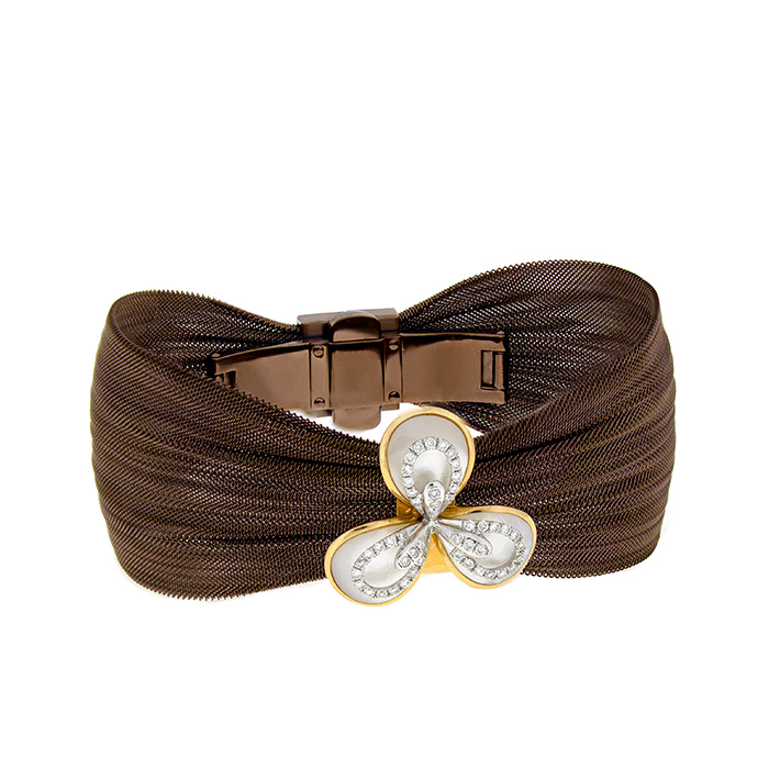 Pandantiv pentru brățară din aur roz cu Diamante