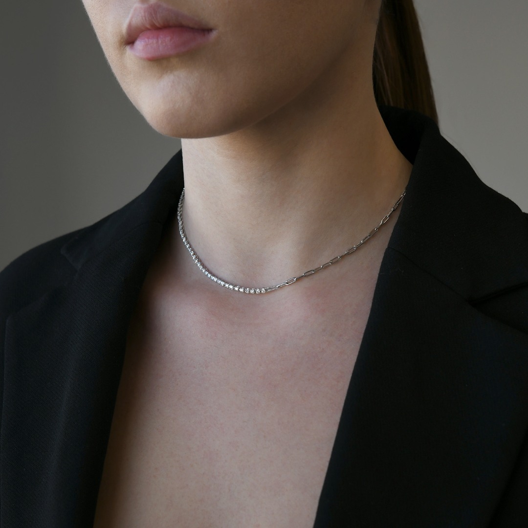 colier din aur galben de 14K cu Diamante naturale  2