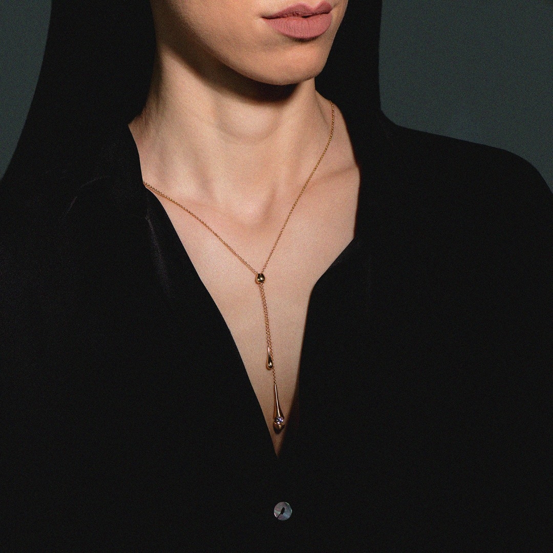 colier din aur galben de 18K cu Diamant natural certificat GIA  2