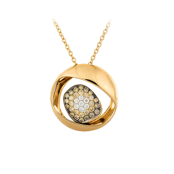 colier din aur roz de 18K,  încrustat cu Diamante  