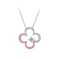 Colier din aur alb de 18K cu Diamant natural certificat IGI