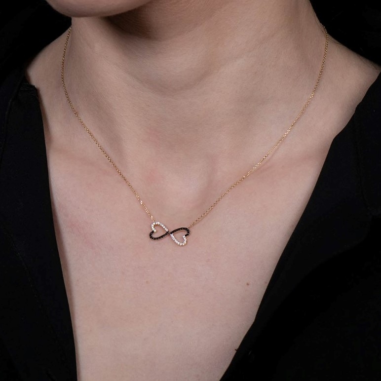 colier din aur galben de 18K cu Diamante  2