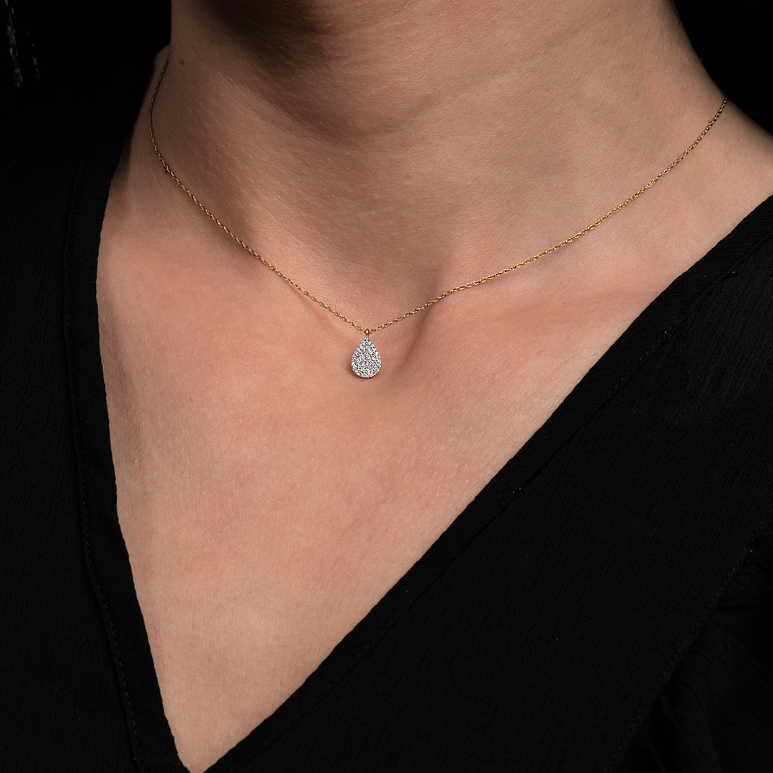 colier din aur galben de 18K cu 45 Diamante de 0.13ct.  2