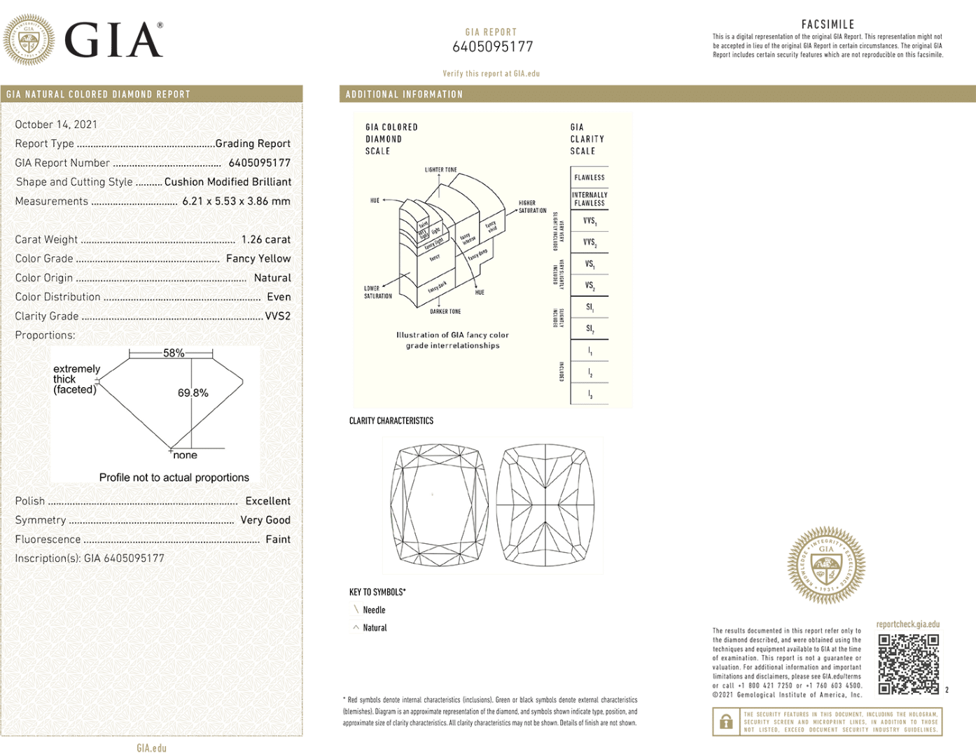 inel din aur alb de 18K cu Diamant Fancy certificat GIA  4