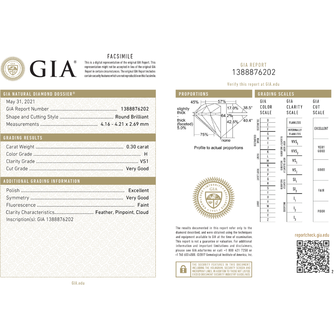 inel de logodnă din aur alb de 18K cu Diamant natural certificat GIA  3