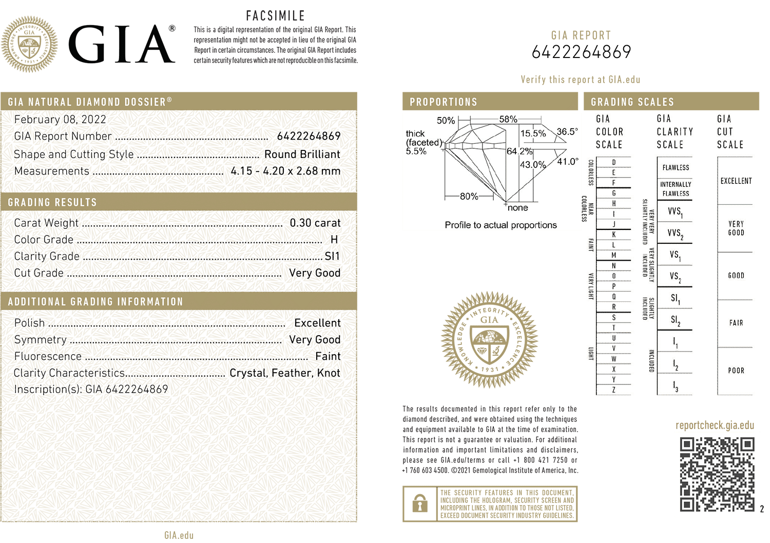 inel de logodnă din aur alb de 18K cu Diamant natural certificat GIA  4