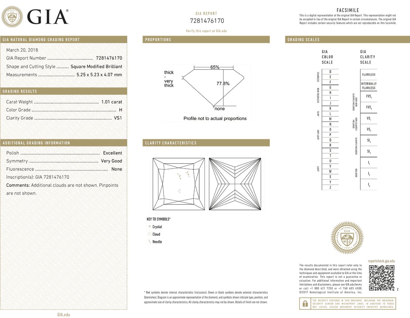 inel din aur alb de 18K cu Diamant natural certificat GIA  4