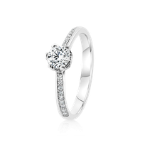 Inel din aur alb de 18K cu Diamant GIA de 0.35ct.