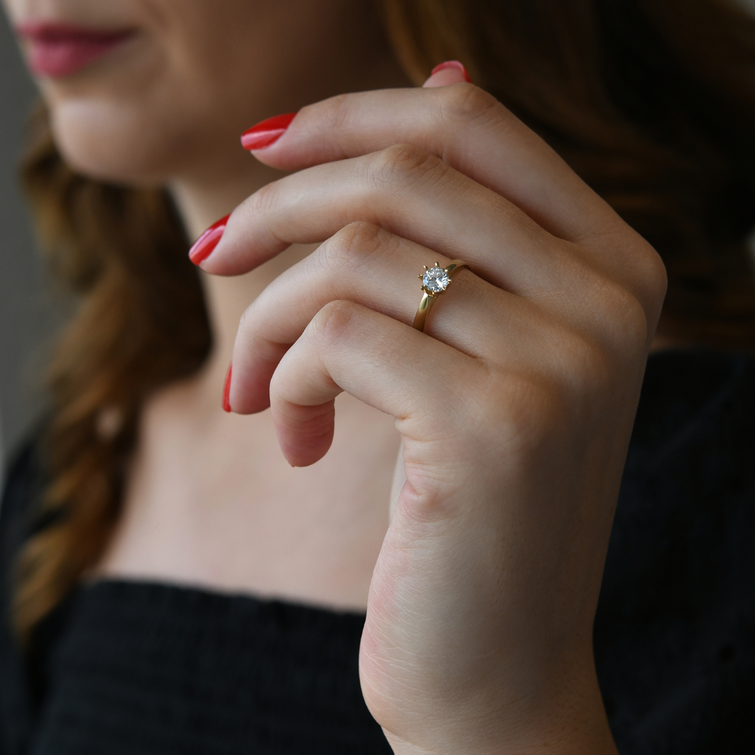 inel din aur galben de 14K  2