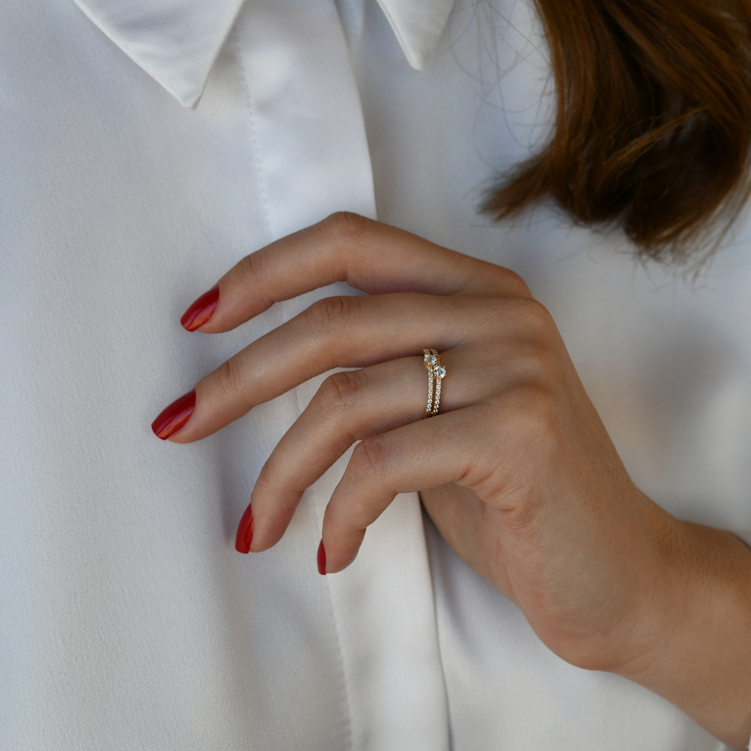 inel din aur galben de 14K  2